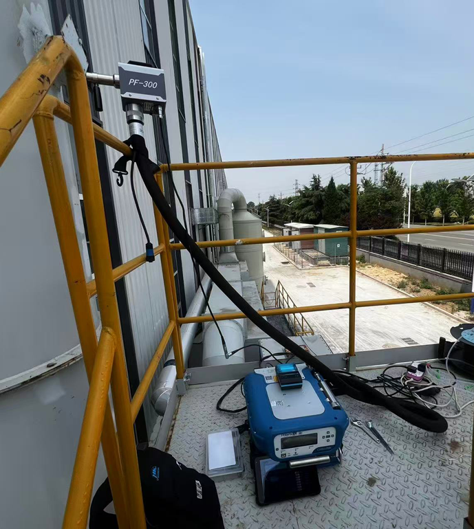 青島某科技公司非甲烷總烴現(xiàn)場測試